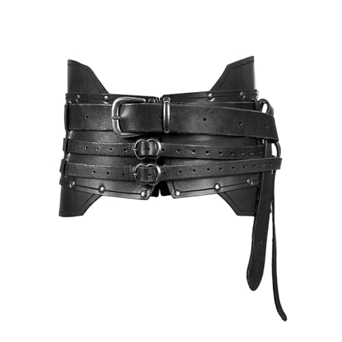 LIXSAZSE Authentischer mittelalterlicher Gürtel und Rüstung – Unisex Piratenkostüm, stabiler Riemen, Erwachsenenkostüm, Outfits, Ritter, breit, begabt, Schwarz LIXSAZSE Authentischer mittelalterlicher Gürtel und Rüstung – Unisex Piratenkostüm, stabiler Riemen, Erwachsenenkostüm, Outfits, Ritter, breit, begabt, Schwarz von LIXSAZSE