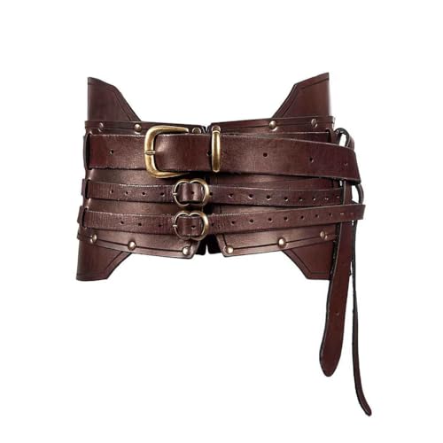 LIXSAZSE Authentischer mittelalterlicher Gürtel und Rüstung – Unisex Piratenkostüm, stabiler Riemen, Erwachsenenkostüm, Outfits, Ritter, breit, begabt, dunkelbraun LIXSAZSE Authentischer mittelalterlicher Gürtel und Rüstung – Unisex Piratenkostüm, stabiler Riemen, Erwachsenenkostüm, Outfits, Ritter, breit, begabt, dunkelbraun von LIXSAZSE