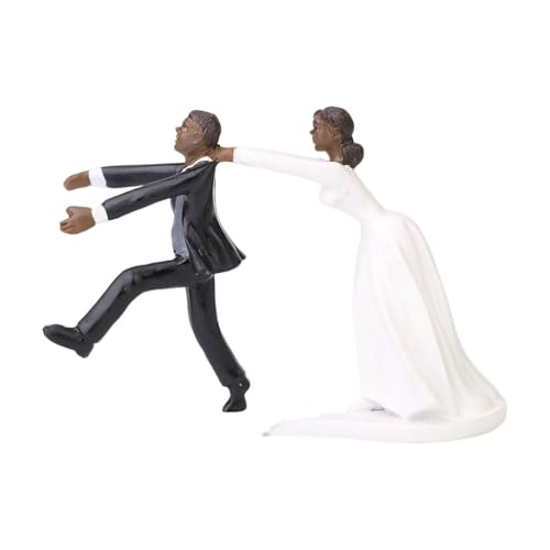 LIXSAZSE Braut, Bräutigam, Kunstharz, bastelt Hochzeitstortenaufsätze, schöne, exquisite Cupcake Dekorationen, leichte Kuchenfiguren, Wie gezeigt, Typ 2 von LIXSAZSE