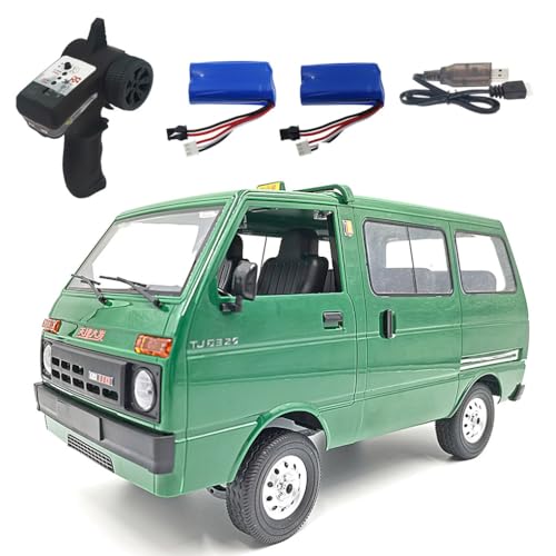 LIXSAZSE D42 RC Drift Truck Simulation 260 Motor Licht Für Offroad/Onroad Auto Unisex Mädchen Jungen Geschenk Klettern Elektrofahrzeug Modell Spielzeug, Grün, Doppelte Kraft von LIXSAZSE