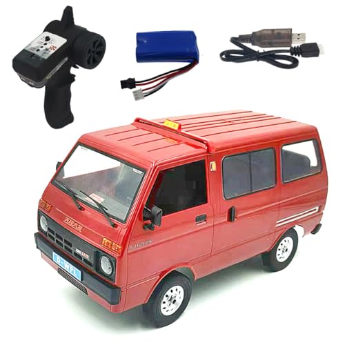 LIXSAZSE D42 RC Drift Truck Simulation 260 Motor Licht Für Offroad/Onroad Auto Unisex Mädchen Jungen Geschenk Klettern Elektrofahrzeug Modell Spielzeug, Rot, Single Power von LIXSAZSE