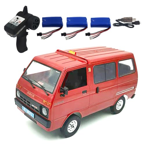 LIXSAZSE D42 RC Drift Truck Simulation 260 Motor Licht Für Offroad/Onroad Auto Unisex Mädchen Jungen Geschenk Klettern Elektrofahrzeug Modell Spielzeug, Rot, Triple Power von LIXSAZSE
