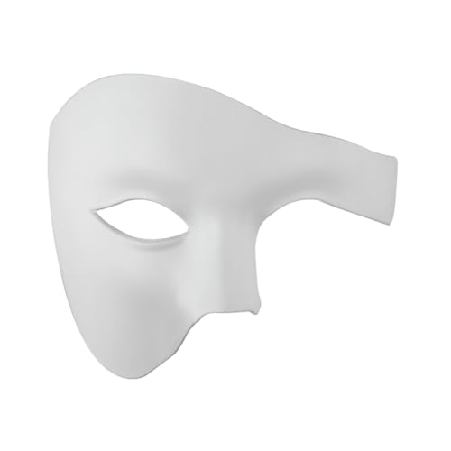 LIXSAZSE Einfach zu tragende Halbgesichts Maskerademaske, Maskeradebälle und Partys, Halbgesichtsmasken aus Kunststoff, Halbgesichtsmaske, Weiß LIXSAZSE Einfach zu tragende Halbgesichts Maskerademaske, Maskeradebälle und Partys, Halbgesichtsmasken aus Kunststoff, Halbgesichtsmaske, Weiß von LIXSAZSE