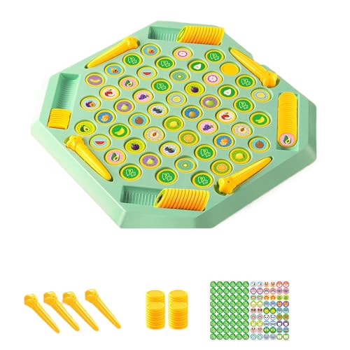 LIXSAZSE Fruit Flip Memory Chess, Board Beobachtungstraining, lustige Aktivität, Kindergarten Schach Memory Spiel und für Kinder, Früchte 52 Stück von LIXSAZSE