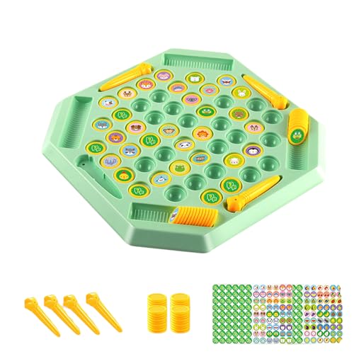 LIXSAZSE Fruit Flip Memory Chess, Board Beobachtungstraining, lustige Aktivität, Kindergarten Schach Memory Spiel und für Kinder, Tiere Früchte 104St von LIXSAZSE