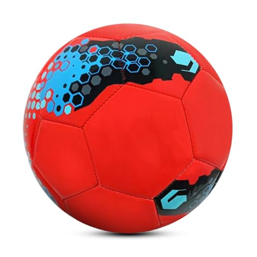 LIXSAZSE Fußball mit herausragender Elastizität, Größe 5, für Jugendtrainingseinheiten. Fußball jetzt erhältlich. ZUVERLÄSSIGE LUFTHALTUNG, Rot, Größe 5 von LIXSAZSE