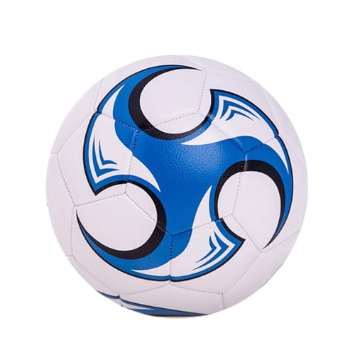 LIXSAZSE Größe 5 Fußball Fußball mit hervorragender Elastizität Kinderauswahl, hervorragende Haltbarkeit Fußball für den Wettbewerb, weiß und blau, Größe 4 von LIXSAZSE