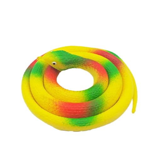 LIXSAZSE Gummischlangen, neuartiges Spielzeug mit realistischem Design, gruseliges Zubehör, Streiche, um Vögel zu erschrecken, Halloween Dekoration, 80 cm gelb 1 LIXSAZSE Gummischlangen, neuartiges Spielzeug mit realistischem Design, gruseliges Zubehör, Streiche, um Vögel zu erschrecken, Halloween Dekoration, 80 cm gelb 1 von LIXSAZSE