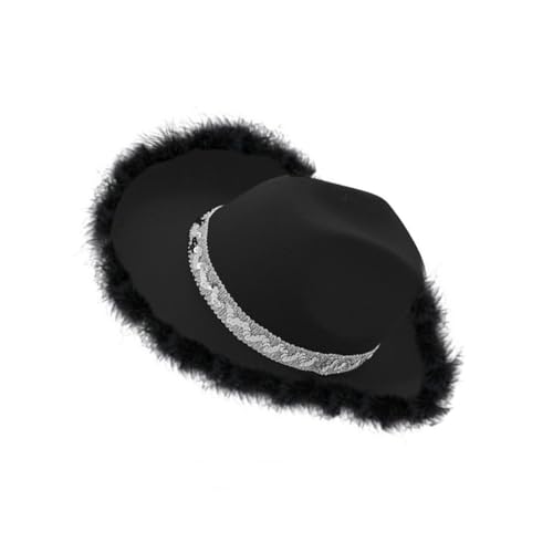 LIXSAZSE Ikonischer Cowboyhut im amerikanischen Stil für Modeaccessoires und Unisex Stoff Disco Cowboyhut, Cowgirl Hut, Country Hut, Schwarz LIXSAZSE Ikonischer Cowboyhut im amerikanischen Stil für Modeaccessoires und Unisex Stoff Disco Cowboyhut, Cowgirl Hut, Country Hut, Schwarz von LIXSAZSE