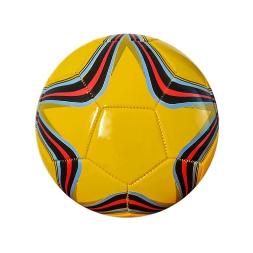 LIXSAZSE PU Fußball in Fußballgröße mit hervorragender Elastizität, ZUVERLÄSSIGE LUFTHALTUNG, Training, hohes VERBESSERTES FUSSGEFÜHL, Gelb von LIXSAZSE