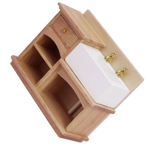 LIXSAZSE Puppenhaus Miniatur Waschbeckenschrank. Außergewöhnliche Holzmaterialien. EIN Muss für das Puppenhaus. Gute Handwerkskunst LIXSAZSE Puppenhaus Miniatur Waschbeckenschrank. Außergewöhnliche Holzmaterialien. EIN Muss für das Puppenhaus. Gute Handwerkskunst von LIXSAZSE