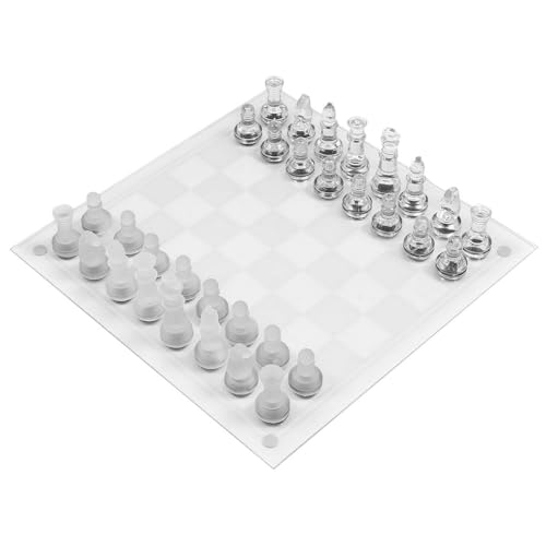 LIXSAZSE Schachset mit Brett, Tischplatte, Kristall Schachbrett, Stressabbau, Urlaubsspiel, Kleinkinder, Bildungsbedarf, Mittelstücke, Dekoration LIXSAZSE Schachset mit Brett, Tischplatte, Kristall Schachbrett, Stressabbau, Urlaubsspiel, Kleinkinder, Bildungsbedarf, Mittelstücke, Dekoration von LIXSAZSE