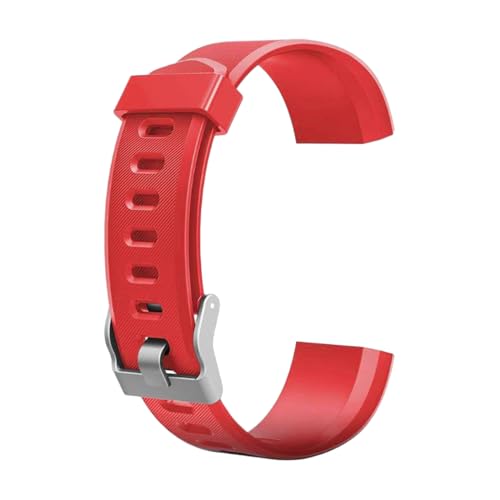 LIXSAZSE TPU Uhrenarmbänder, langlebiger und bequemer Ersatz für das verstellbare Smartwatch Ersatzarmband ID115PLUS/ID115PLUS, Rot von LIXSAZSE