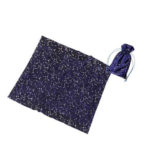 LIXSAZSE Tarotkarten Beutel mit Kordelzug, praktisches Zubehör zur Aufbewahrung, Blau, sternenklarer Himmel von LIXSAZSE