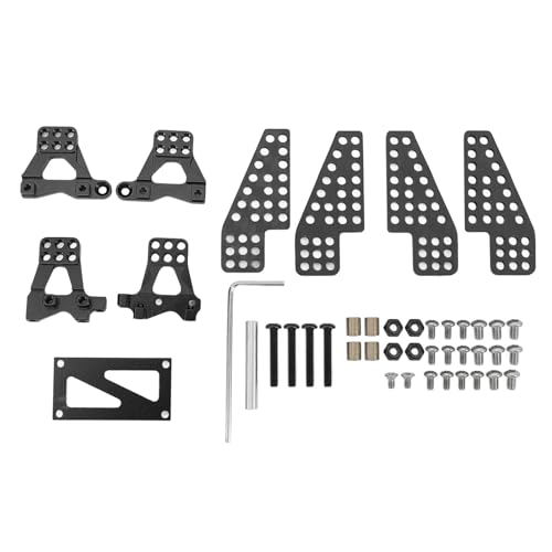 LIYJTK 5pcs RC Damper Mount Stand Aluminum Alloy Carbon Fiber Shock Damper Bracket 1/18 RC Crawler Upgrade Kit (Black) von LIYJTK