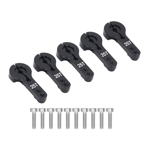 LIYJTK Aluminium -Servohörner 25t Lenkarm 35 mm langes Metall -RC -Auto -LKW -Flugzeug Flugzeug (Black) von LIYJTK