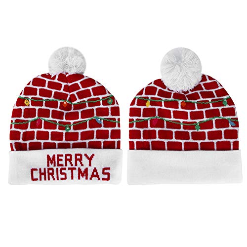 LIYJTK WEIHNACHTS NITTED SOFT WARM WINTER HUT HAT HAT CHILDREN ERWACHSENE FESTIVALS FEIERTAGS PARTY (Stil 5) von LIYJTK