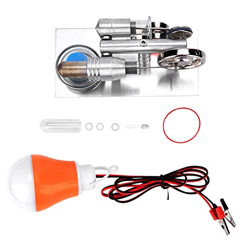 Mini Dampfmotor Modell Silber T Form heißer Luft Stirling Motor Mikrogenerator von LIYJTK