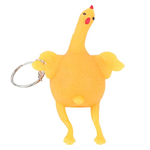 Innovatives Stressabbau-Spielzeug in Hühnerform, Schlüsselanhänger-Quetschspielzeug, Geburtstagsgeschenk für Kinder, aus weichem Gummi, sicher für Kinder zum Spielen, leuchtende von LIZEALUCKY