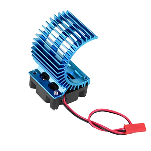 LIZEALUCKY Modellzubehör Kühlkörper mit Lüfter für 1/10 Elektro-RC-Car 540/550 Motor Ausgestattet mit 5-V-Lüfter Praktisch zum Schutz des Motors vor Überhitzung (Blau) von LIZEALUCKY