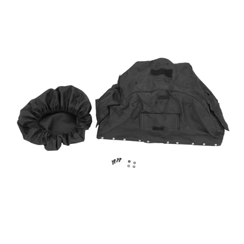 LIZEALUCKY RC Zelt Simuliertes Gepäckrock -Dachfaltzelt mit Leiterabdeckung für SCX10 Capra RC Crawler Cars (Black) von LIZEALUCKY