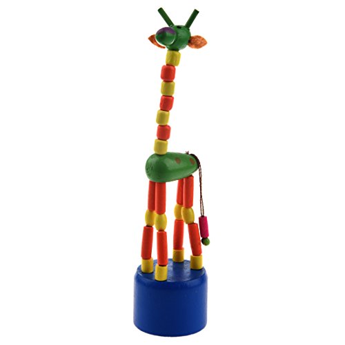 LIZZOT Kind Entwicklungs-Spielzeug Baby Tanzen Schaukeln stehend Giraffe Holzspielzeug von LIZZOT