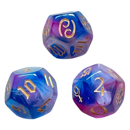 3pcs/Set 12 Seitig Acryl Dices Dices TRUNKENT RUNDED COLLED Dices Dices Set 20 Mm Brettspiel Dices Set Mit Göttlichkeiten von LIbgiubhy