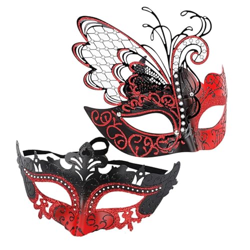 LIbgiubhy 2-teiliges Maskerade-Gesichtsset für Männer und Frauen, Maskerade, halbes Gesicht, Kostüm, Dekoration für Männer und Frauen, Halloween, Cosplay LIbgiubhy 2-teiliges Maskerade-Gesichtsset für Männer und Frauen, Maskerade, halbes Gesicht, Kostüm, Dekoration für Männer und Frauen, Halloween, Cosplay von LIbgiubhy
