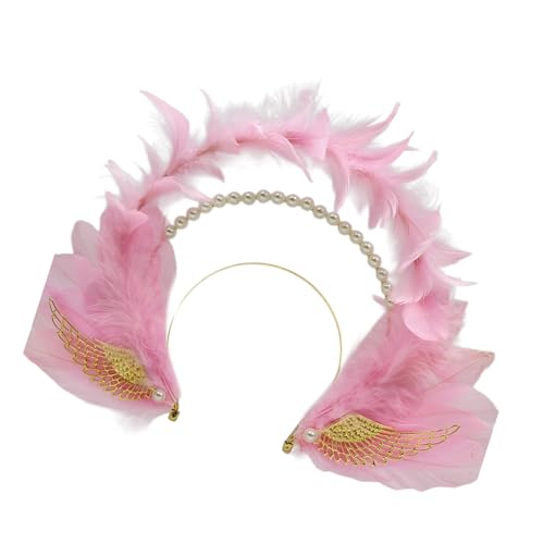 LIbgiubhy Einzigartiger Gefiederter Haarreif Haarschmuck Für Rollenspiele. Exquisiter Gefiederter Haarreif Für Auffällige Party Looks von LIbgiubhy