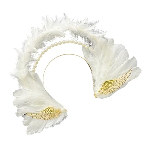 LIbgiubhy Einzigartiger Gefiederter Haarreif Haarschmuck Für Rollenspiele. Exquisiter Gefiederter Haarreif Für Auffällige Party Looks von LIbgiubhy