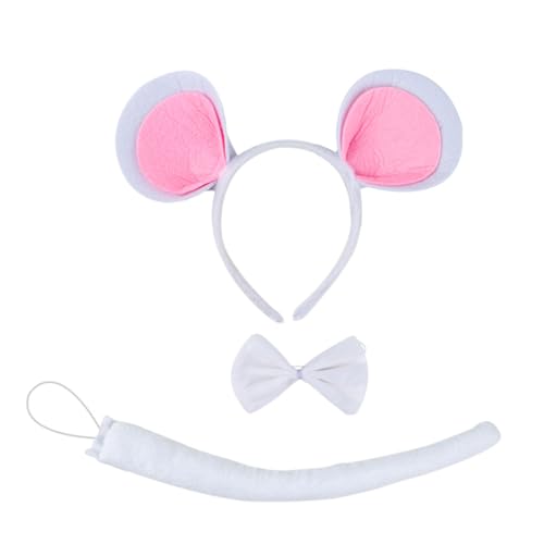 LIbgiubhy Halloween-Kostüm, Tier-Kostüm, für Kindergeburtstag, Halloween, inklusive Stirnband, Schwanz, Fliege und Nase LIbgiubhy Halloween-Kostüm, Tier-Kostüm, für Kindergeburtstag, Halloween, inklusive Stirnband, Schwanz, Fliege und Nase von LIbgiubhy