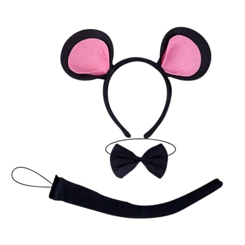 LIbgiubhy Halloween-Kostüm, Tierkostüm für Kinder, Geburtstag, Halloween, inklusive Stirnband, Schwanz, Fliege und Nase LIbgiubhy Halloween-Kostüm, Tierkostüm für Kinder, Geburtstag, Halloween, inklusive Stirnband, Schwanz, Fliege und Nase von LIbgiubhy