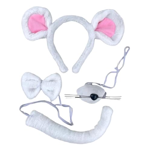 LIbgiubhy Halloween-Kostüm, Tierkostüm für Kinder, Geburtstag, Halloween, inklusive Stirnband, Schwanz, Fliege und Nase LIbgiubhy Halloween-Kostüm, Tierkostüm für Kinder, Geburtstag, Halloween, inklusive Stirnband, Schwanz, Fliege und Nase von LIbgiubhy