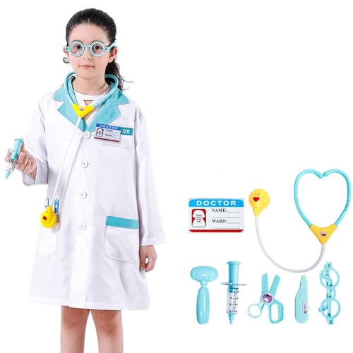 LIbgiubhy Halloween-Kostüm-Set, Feuerwehrmann, Polizist, Arzt, Krankenschwester, Cosply Kostüm, Rollenspiel, für Kinder von 3–8 Jahren LIbgiubhy Halloween-Kostüm-Set, Feuerwehrmann, Polizist, Arzt, Krankenschwester, Cosply Kostüm, Rollenspiel, für Kinder von 3–8 Jahren von LIbgiubhy