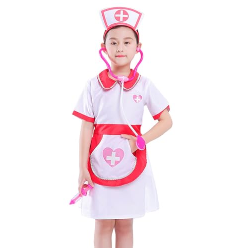 LIbgiubhy Halloween-Kostüm-Set, Feuerwehrmann, Polizist, Arzt, Krankenschwester, Cosply Kostüm, Rollenspiel, für Kinder von 3–8 Jahren LIbgiubhy Halloween-Kostüm-Set, Feuerwehrmann, Polizist, Arzt, Krankenschwester, Cosply Kostüm, Rollenspiel, für Kinder von 3–8 Jahren von LIbgiubhy