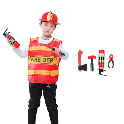 LIbgiubhy Halloween-Kostüm-Set, Feuerwehrmann, Polizist, Arzt, Krankenschwester, Cosply Kostüm, Rollenspiel, für Kinder von 3–8 Jahren LIbgiubhy Halloween-Kostüm-Set, Feuerwehrmann, Polizist, Arzt, Krankenschwester, Cosply Kostüm, Rollenspiel, für Kinder von 3–8 Jahren von LIbgiubhy