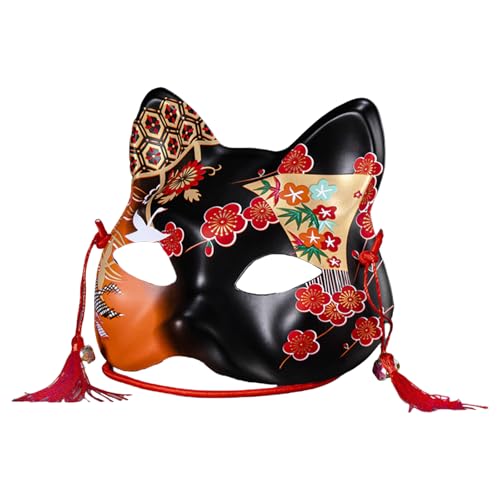 LIbgiubhy Handbemalte Füchse Halloween Füchse Kostüm Dekoration Maskerade für Damen Herren Maskerade Halloween von LIbgiubhy