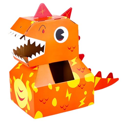 LIbgiubhy Handgemachtes Karton Dinosaurierspielzeug Set Fun Fun 3D Paper Dinosaurieren Spielzeug Set Für Kinder Geburtstagsrolle Spiel Kostümzubehör Accessoire von LIbgiubhy