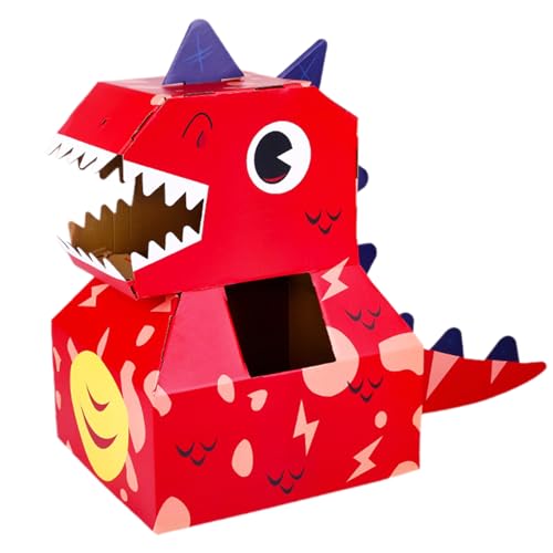 LIbgiubhy Handgemachtes Karton Dinosaurierspielzeug Set Fun Fun 3D Paper Dinosaurieren Spielzeug Set Für Kinder Geburtstagsrolle Spiel Kostümzubehör Accessoire von LIbgiubhy