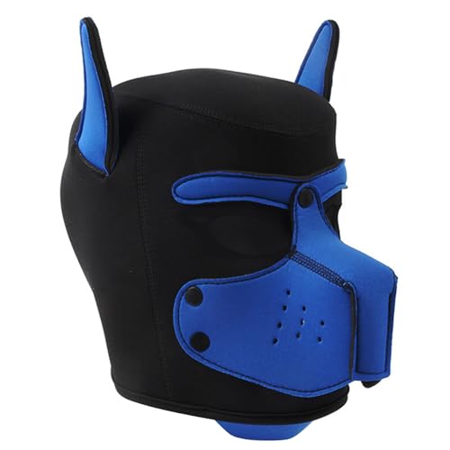 LIbgiubhy Hundekopfmaske Für Erwachsene Halloween Hundekopfbedecker Atmungsaktive Hundefarbenmaske Halloween Kostümzubehör Für Frauen Mann von LIbgiubhy