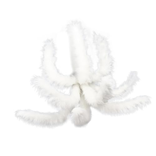 LIbgiubhy Katzen Wolf Füchse Ohren Stirnband Pelzfüchse Schwanz Plüsch Tier Ohr Stirnband Schwanz für Halloween Cosplay Party Wolf Kostüm von LIbgiubhy