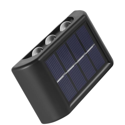 LIbgiubhy Sonnenwandlicht Freien 6 LED Perlen Warmes Licht Einfache Installation Wasserdicht Für Garten Und Terrassendekoration von LIbgiubhy