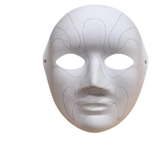 LIbgiubhy Unlackierte Maskeraden, Pappmaché, bemalbar, Halloween, Cosplay, Kostüme, Kinder und Erwachsene von LIbgiubhy