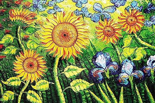 Sonnenblume: Jeder Tag ist EIN Neuer Anfang – 4000-teiliges Holzpuzzle – Puzzles für Erwachsene und Familie von LIthyc