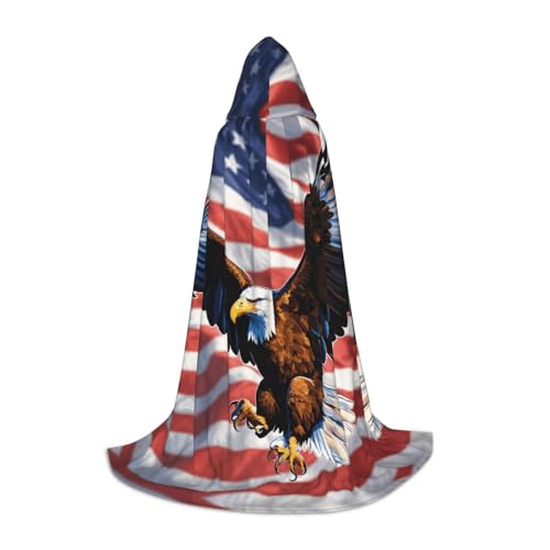 LJABCVNN Adler mit USA-Flagge, Kapuzenumhänge für Teenager, verschönern Sie Ihren festlichen Look für Halloween und Cosplay LJABCVNN Adler mit USA-Flagge, Kapuzenumhänge für Teenager, verschönern Sie Ihren festlichen Look für Halloween und Cosplay von LJABCVNN