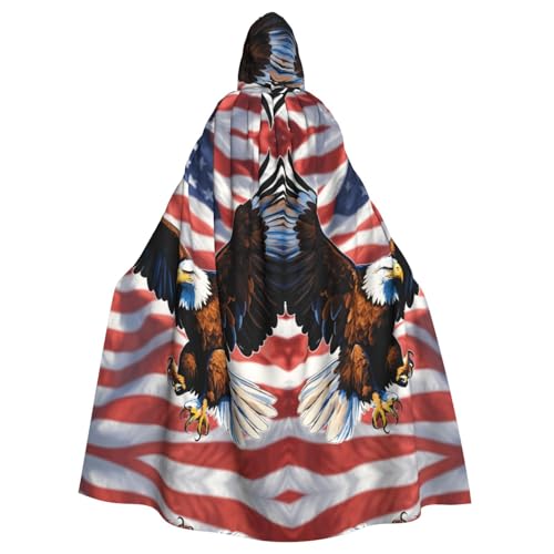 LJABCVNN Adler mit USA-Flagge, Unisex, Erwachsene, Halloween-Kapuzenumhang für Cosplay/Partys/Bühne/Kostümbälle LJABCVNN Adler mit USA-Flagge, Unisex, Erwachsene, Halloween-Kapuzenumhang für Cosplay/Partys/Bühne/Kostümbälle von LJABCVNN