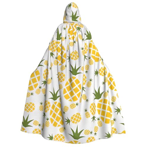 LJABCVNN Ananas Druck Erwachsene Halloween Kapuzenumhang Bequem für Cosplay/Party/Spukhäuser von LJABCVNN