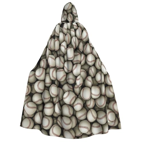 LJABCVNN Baseball-Aufdruck, Erwachsenen-Umhang mit Kapuze, bequem für Cosplay/Partys/Spukhäuser von LJABCVNN