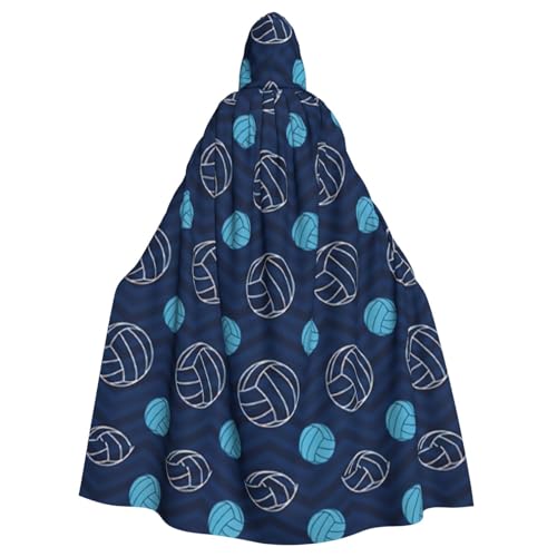 LJABCVNN Blauer Volleyball-Druck, Unisex, Erwachsene, Halloween, Kapuzenumhang für Cosplay/Partys/Bühne/Kostümbälle LJABCVNN Blauer Volleyball-Druck, Unisex, Erwachsene, Halloween, Kapuzenumhang für Cosplay/Partys/Bühne/Kostümbälle von LJABCVNN