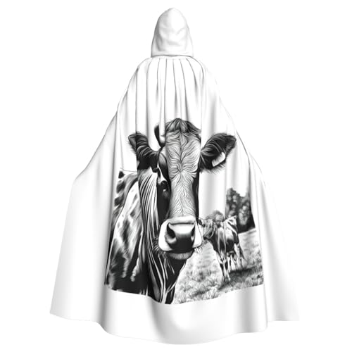 LJABCVNN Cow Collection Unisex Erwachsene Halloween Kapuzenumhang für Cosplay/Party/Bühne/Kostümbälle LJABCVNN Cow Collection Unisex Erwachsene Halloween Kapuzenumhang für Cosplay/Party/Bühne/Kostümbälle von LJABCVNN